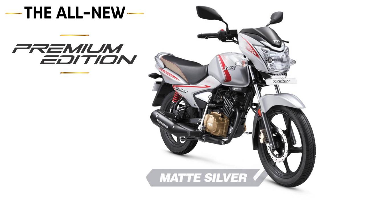 TVS Victor Premium Edition Matte Silver